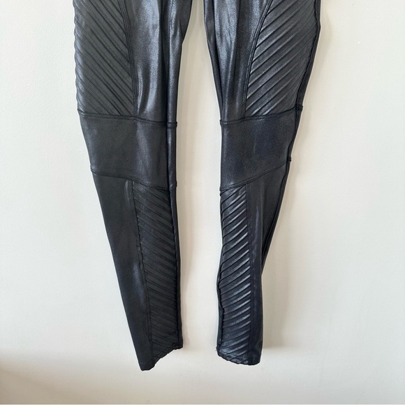 SPANX-FAUX Leather Moto Leggings (Size:Small) - Picture 10 of 13